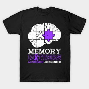 Memory Matters  Alzheimer Awareness Ribbon T-Shirt